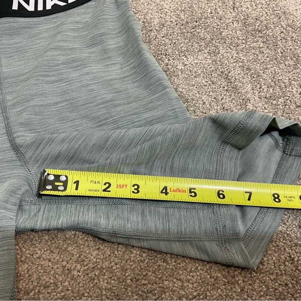 Nike Pro Women's 7" High Rise Shorts Gray Smoke Compression Training M - Picture 3 of 6